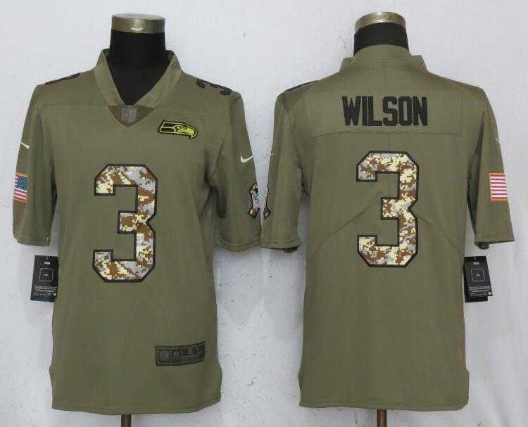 Nike Seahawks 3 Russell Wilson Olive Camo Salute To Service Limited Jersey,We sell and wholesale Nike Seahawks 3 Russell Wilson Olive Camo Salute To Service Limited Jersey on line form chian!